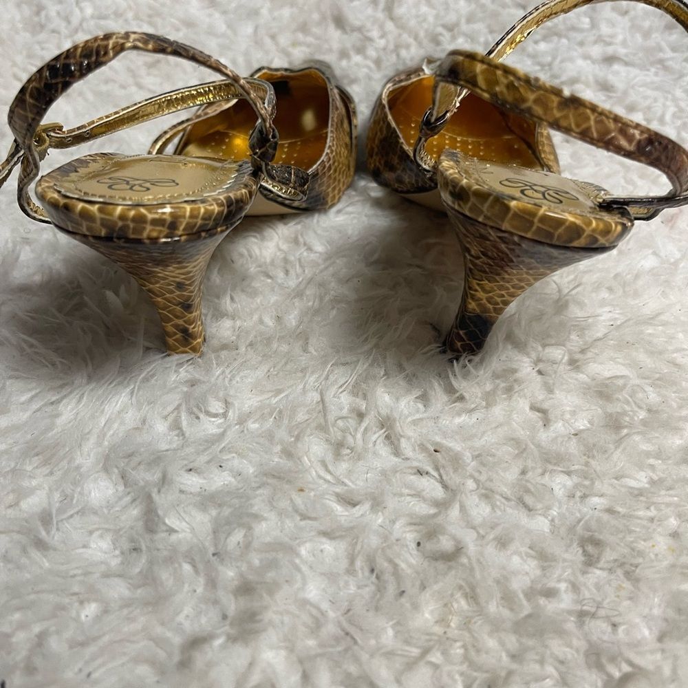 J.Renee synthetic Brown Snake Print Women's Heels SZ10 - Picture 4 of 11